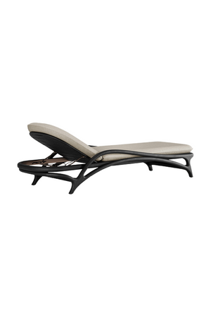 Adjustable Varnished Teak Outdoor Lounger | Morpho By Tomorrowland Zen | Oroa.com