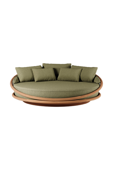 Round Teak Outdoor Daybed | Morpho By Tomorrowland Solis | Oroa.com