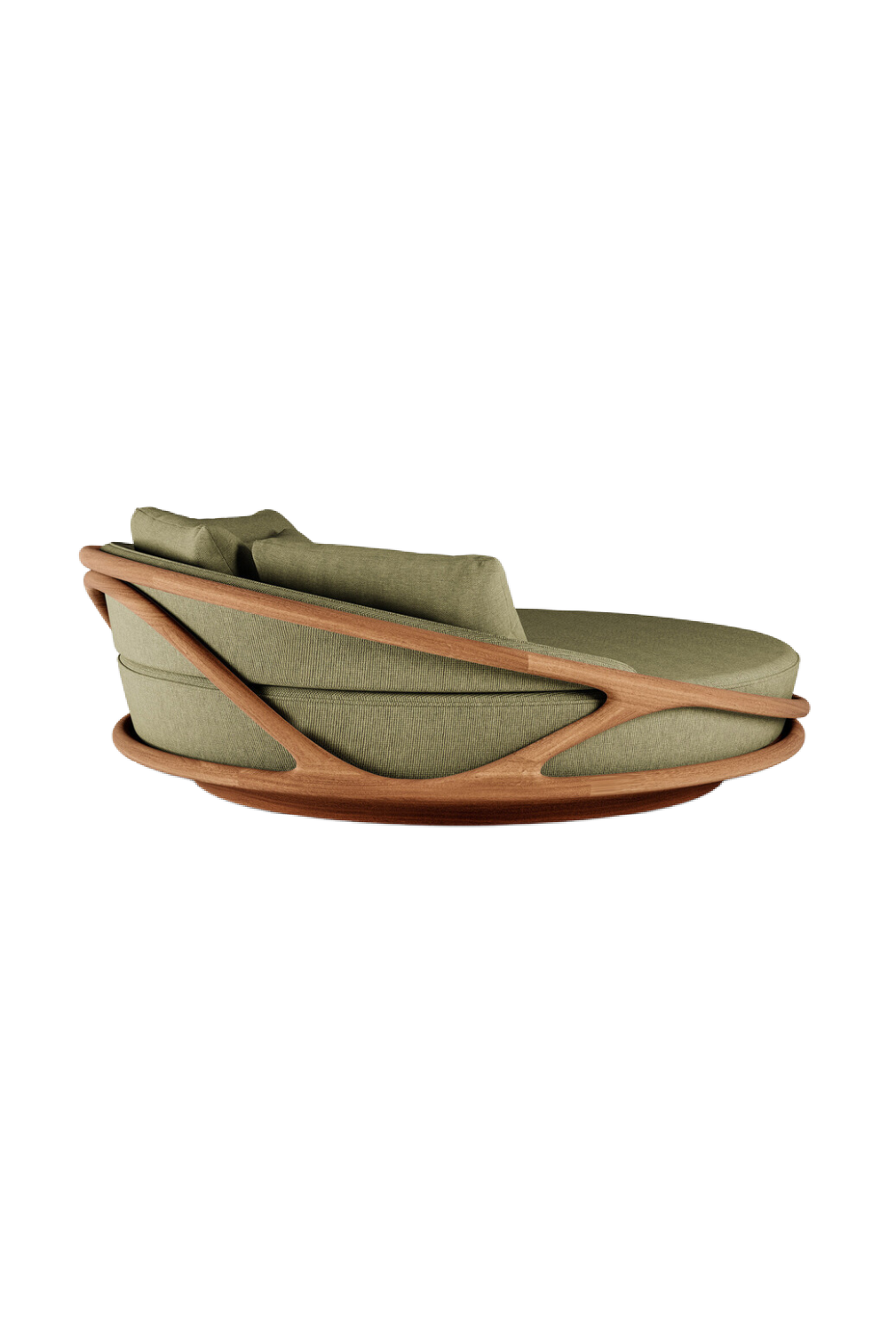 Round Teak Outdoor Daybed | Morpho By Tomorrowland Solis | Oroa.com