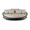 Round Varnished Teak Outdoor Daybed | Morpho By Tomorrowland Solis | Oroa.com