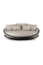 Round Varnished Teak Outdoor Daybed | Morpho By Tomorrowland Solis | Oroa.com