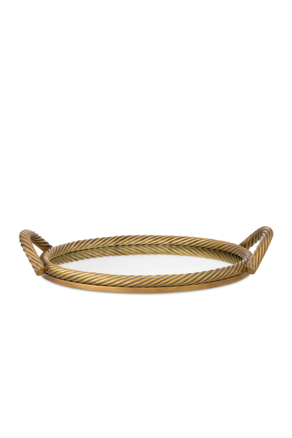 Vintage Brass Round Tray | Eichholtz Salvi | Oroa.com