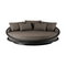 Round Varnished Teak Outdoor Daybed | Morpho By Tomorrowland Solis | Oroa.com