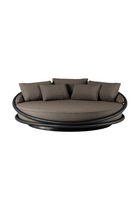 Round Varnished Teak Outdoor Daybed | Morpho By Tomorrowland Solis | Oroa.com