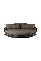 Round Varnished Teak Outdoor Daybed | Morpho By Tomorrowland Solis | Oroa.com