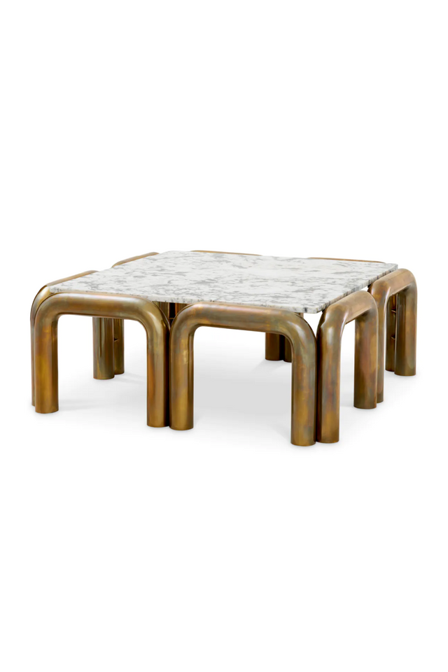 Vintage Brass Leg Coffee Table | Eichholtz Sunwood | Oroa.com