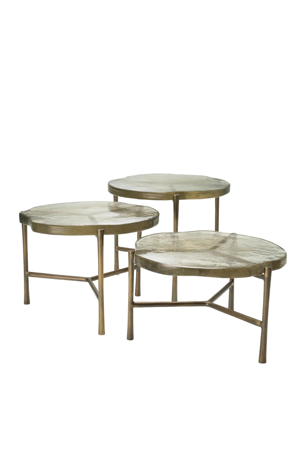 Frosted Glass Coffee Table Set (3) | Eichholtz Baldovini | Oroa.com