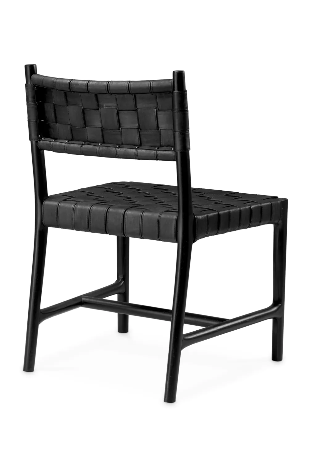 Woven Black Leather Dining Chair | Eichholtz Tiberio | Oroa.com