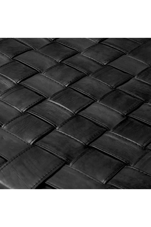 Woven Black Leather Dining Armchair | Eichholtz Tiberio | Oroa.com