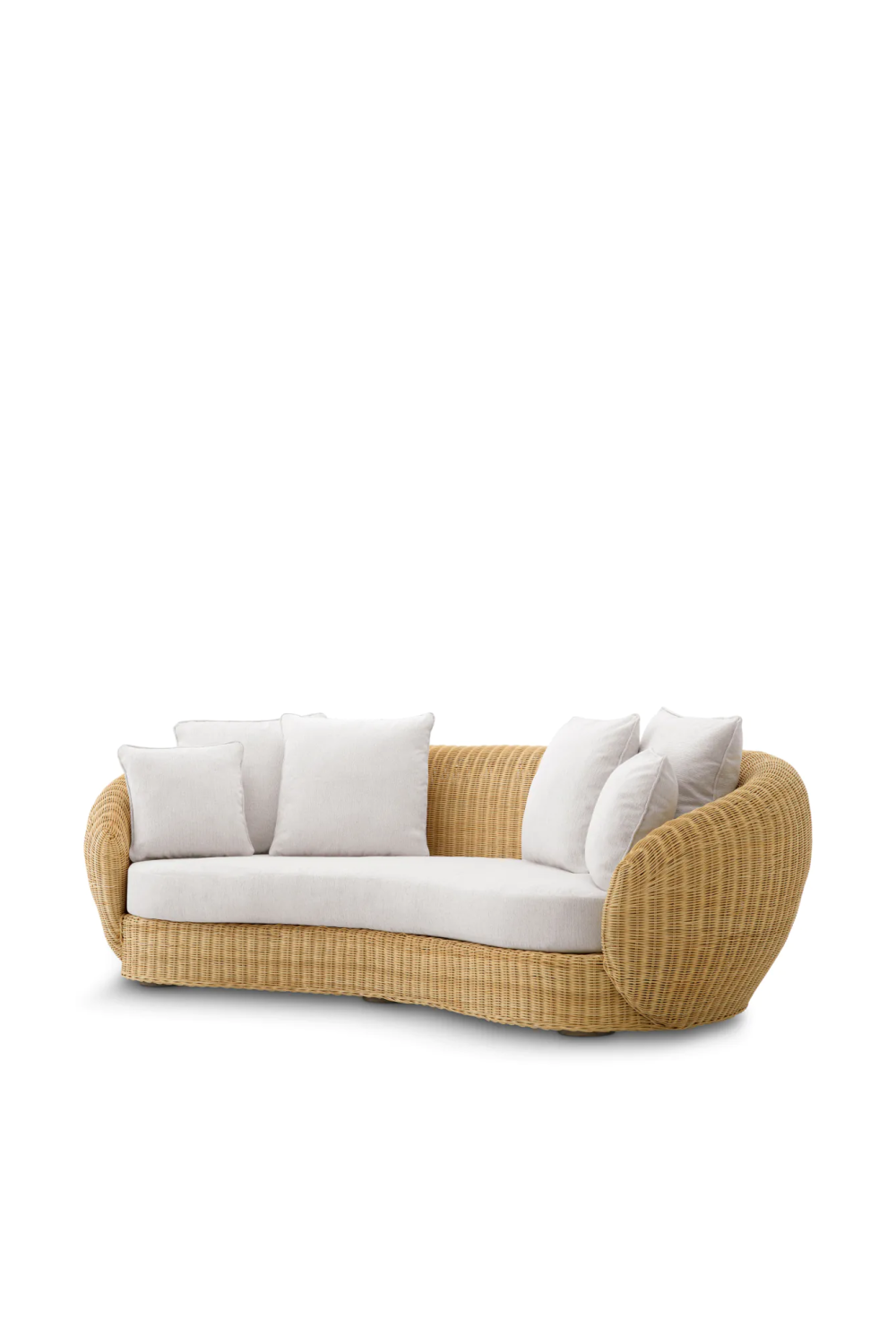 Curved Natural Rattan Sofa | Eichholtz Rafael | Oroatrade.com