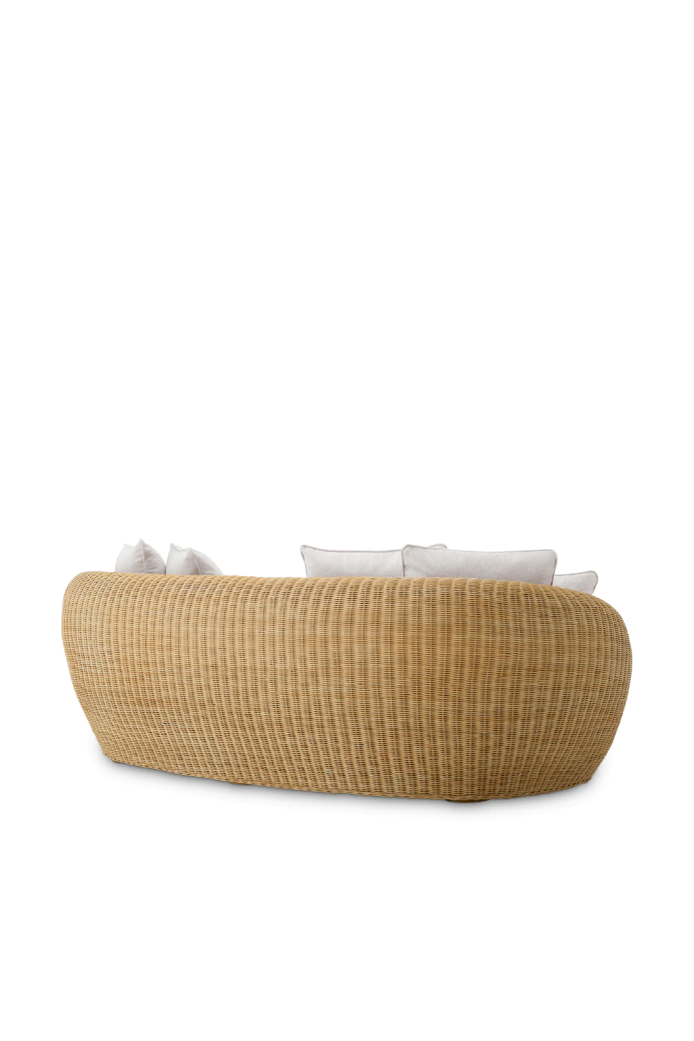 Curved Natural Rattan Sofa | Eichholtz Rafael | Oroatrade.com