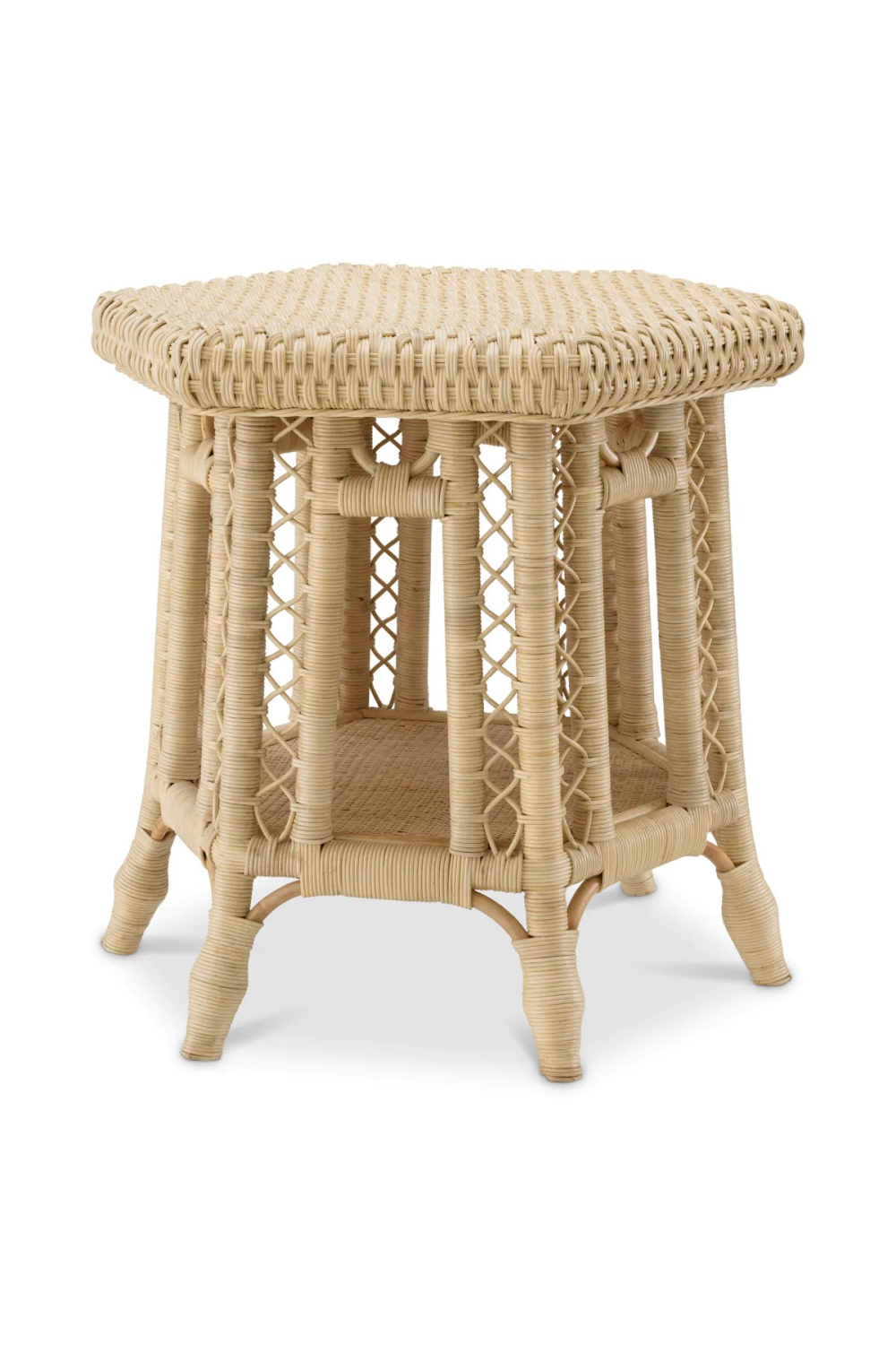 Hexagonal Rattan Side Table | Eichholtz Saba | Oroa.com