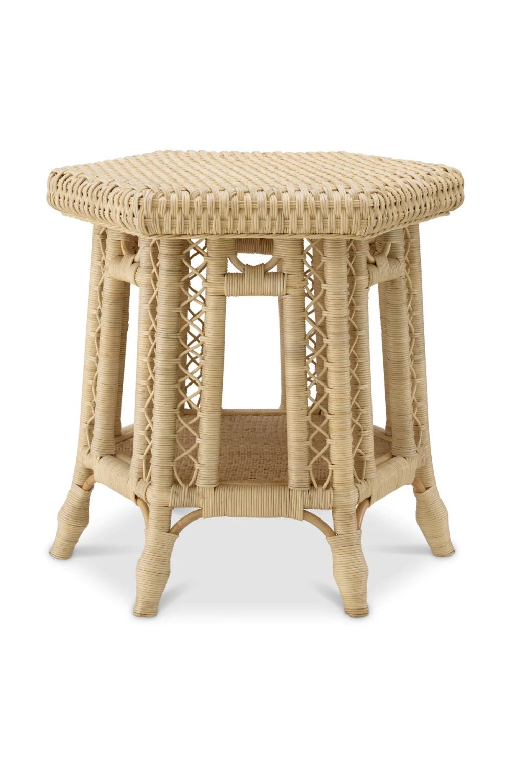 Hexagonal Rattan Side Table | Eichholtz Saba | Oroa.com