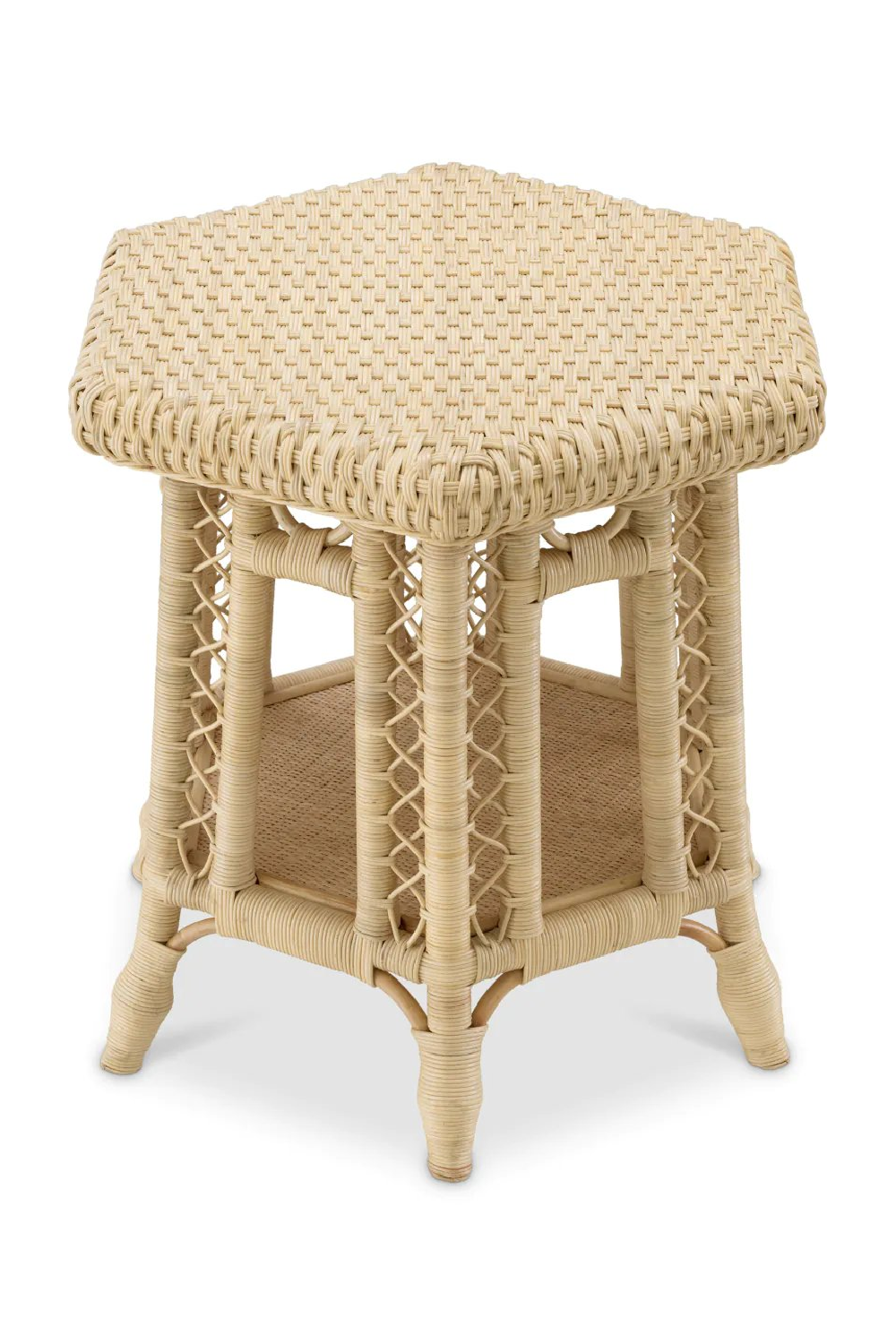 Hexagonal Rattan Side Table | Eichholtz Saba | Oroa.com