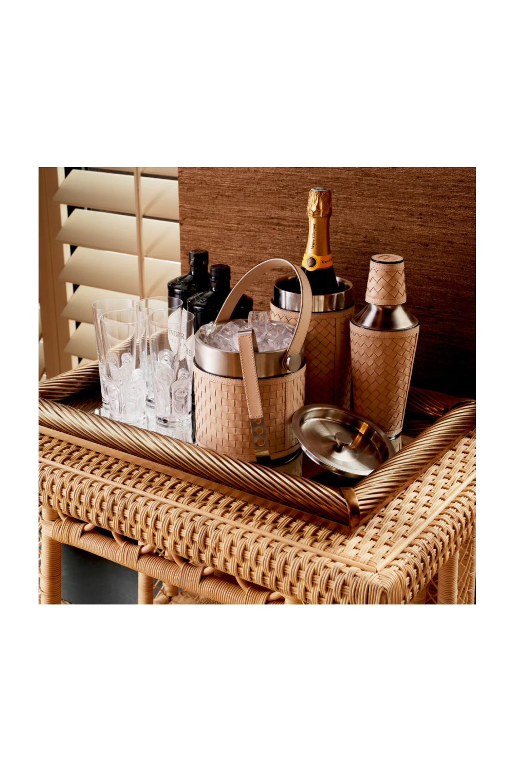 Tan Leather Bar Set (3) | Eichholtz Sintra | Oroa.com