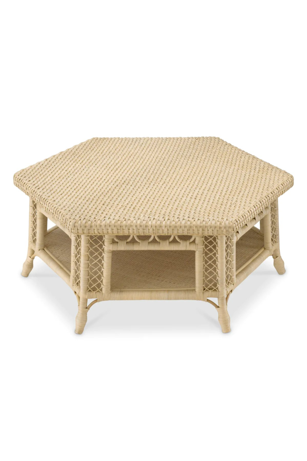 Hexagonal Rattan Coffee Table | Eichholtz Saba | Oroa.com