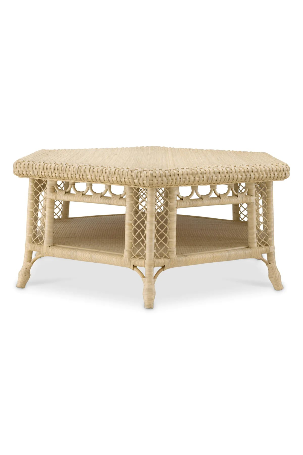 Hexagonal Rattan Coffee Table | Eichholtz Saba | Oroa.com