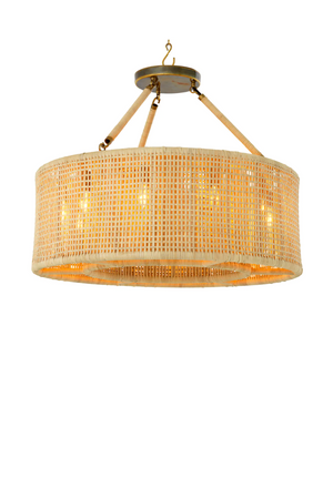 Woven Rattan Round Chandelier | Eichholtz Bernardi | Oroa.com