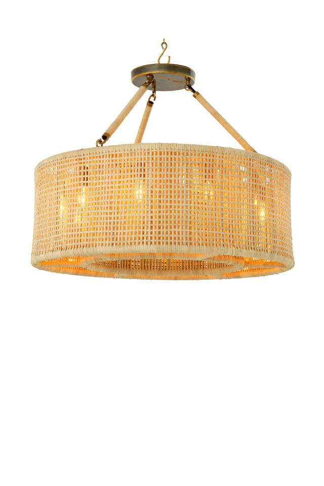 Woven Rattan Round Chandelier | Eichholtz Bernardi | Oroa.com