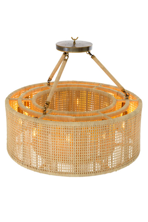 Woven Rattan Round Chandelier | Eichholtz Bernardi | Oroa.com