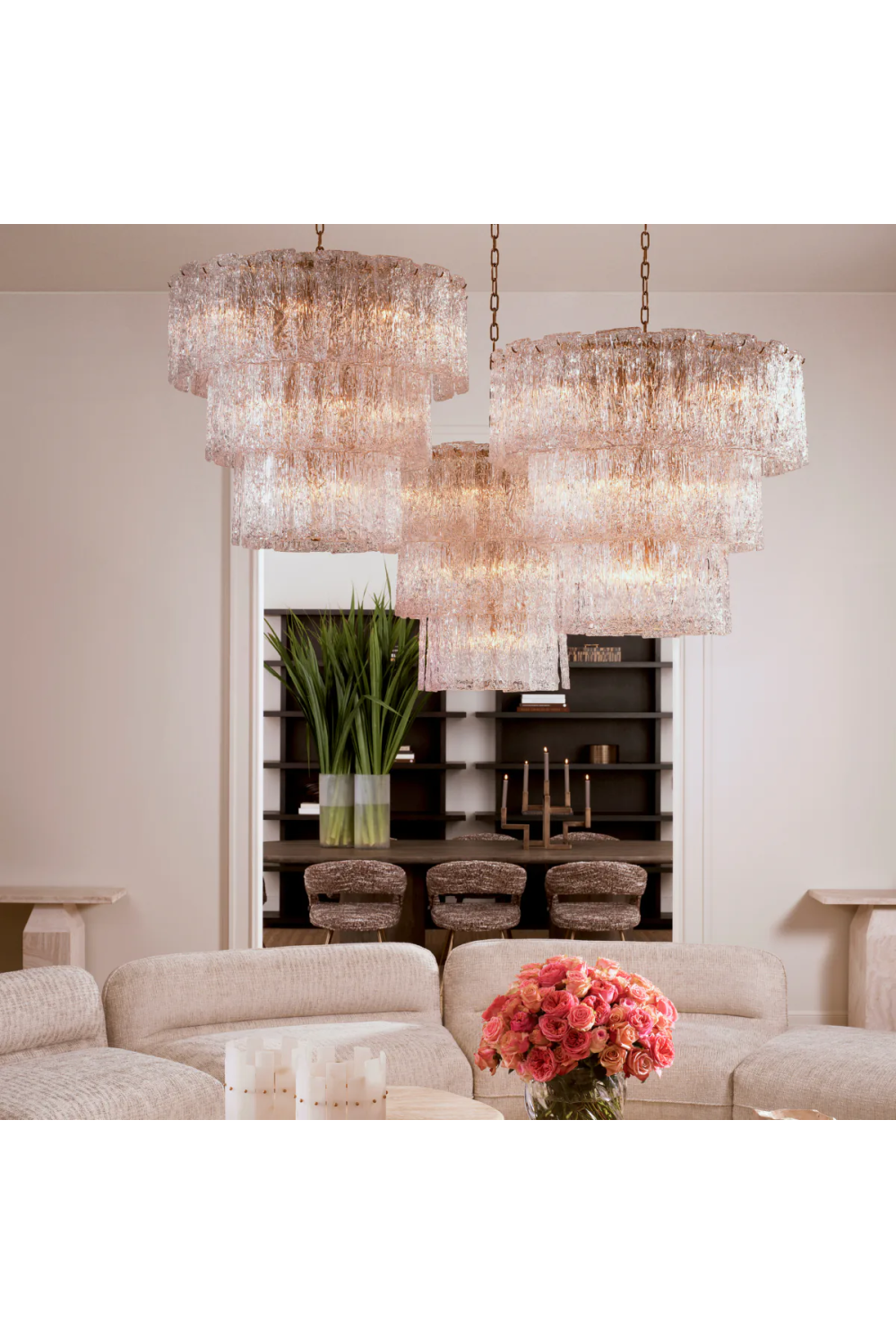 Glass Layered Chandelier | Eichholtz Almeria  | Oroatrade.com 