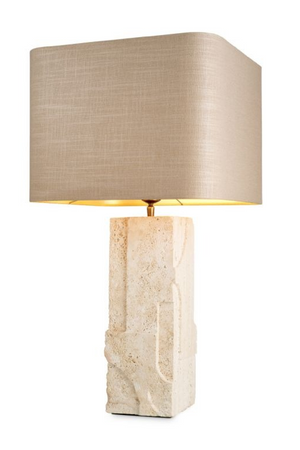 Carved Travertine Base Table Lamp | Eichholtz Mazzini | OROA.com