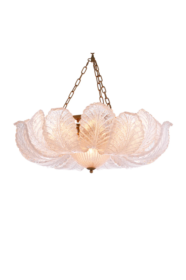 Textured Glass Leaf Chandelier | Eichholtz Cabrillo | Oroatrade.com 