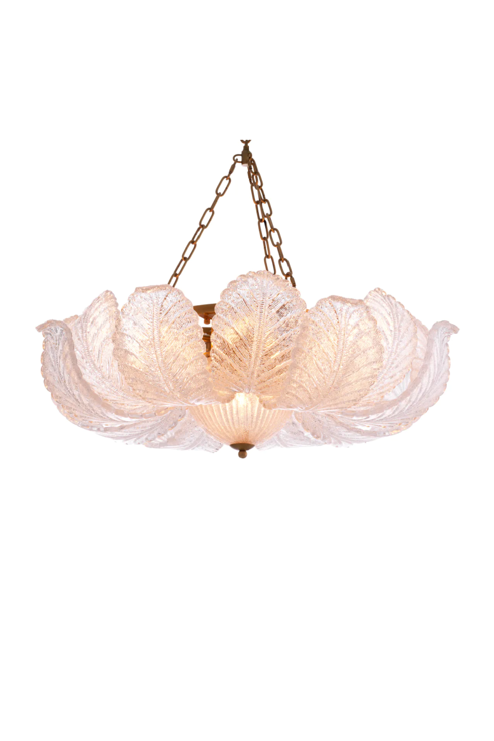 Textured Glass Leaf Chandelier | Eichholtz Cabrillo | Oroatrade.com 