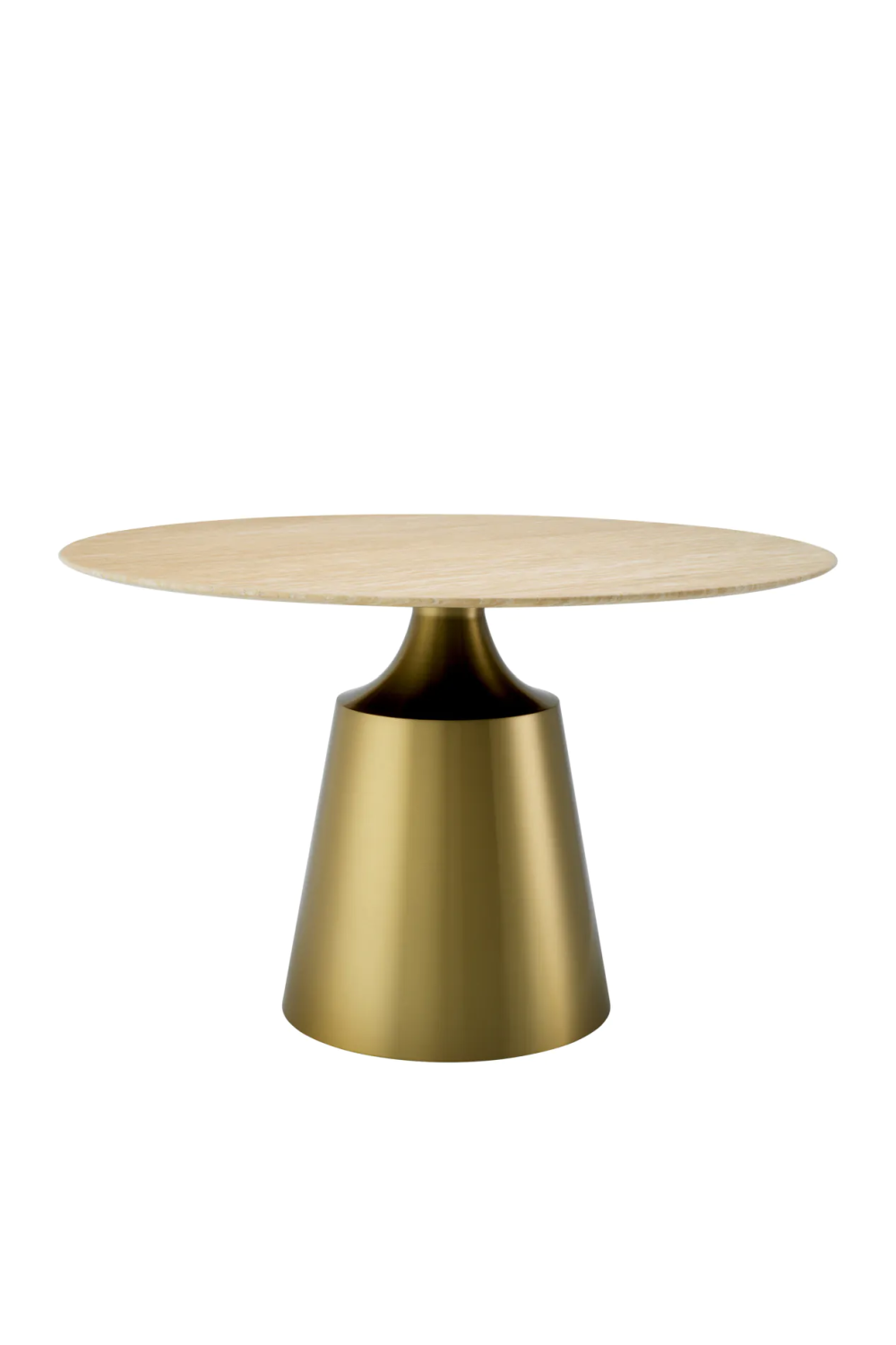 Round Travertine Pedestal Dining Table | Eichholtz Nathan | Oroa.com