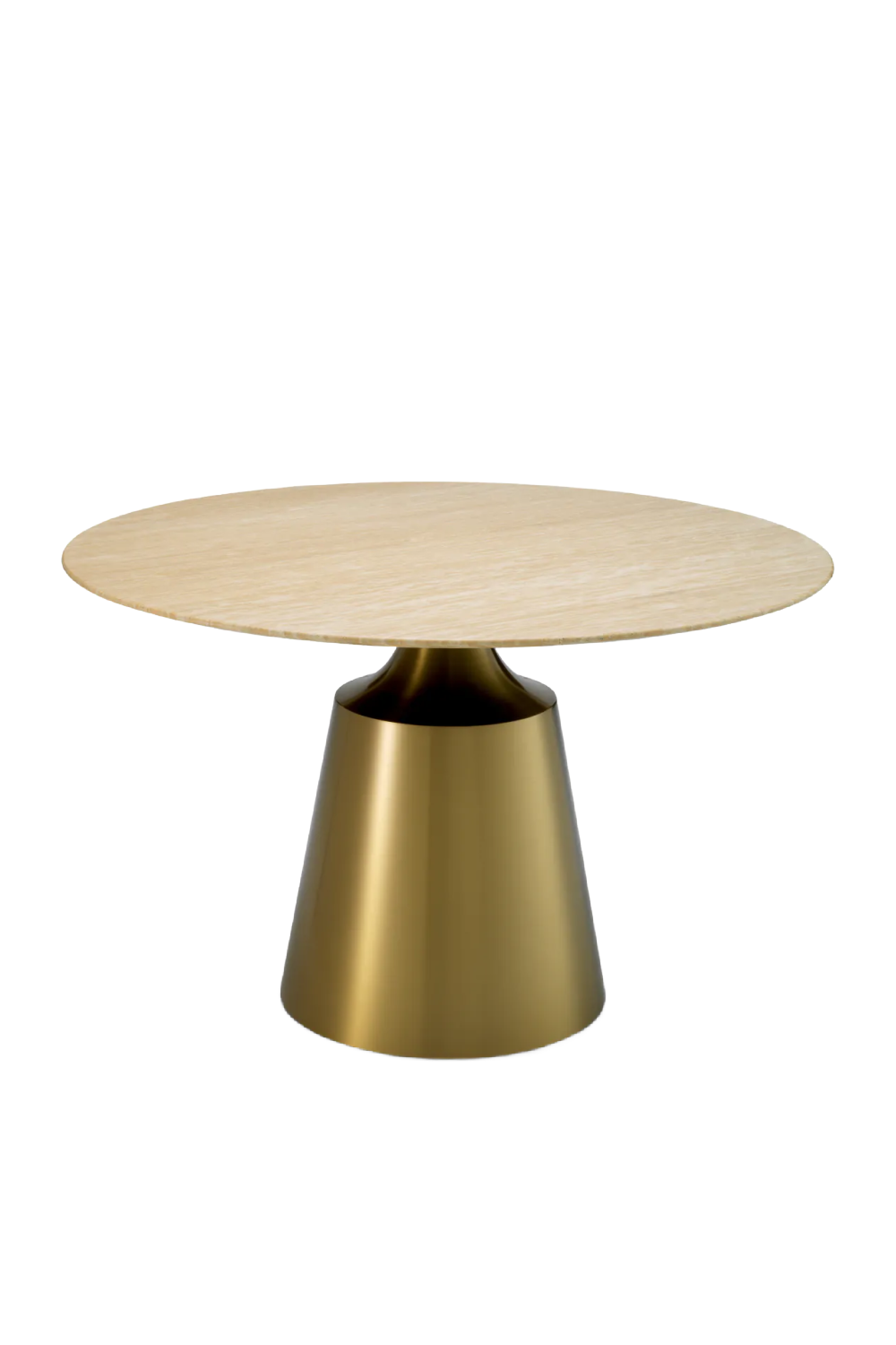 Round Travertine Pedestal Dining Table | Eichholtz Nathan | Oroa.com
