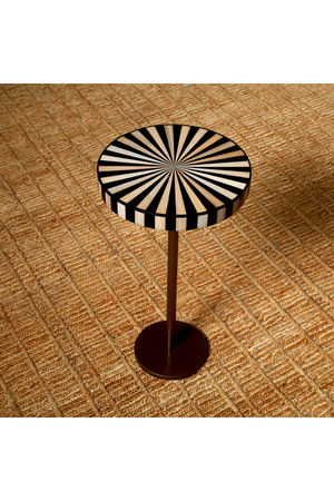 Striped Top Pedestal Side Table | Eichholtz Albany | Oroa.com