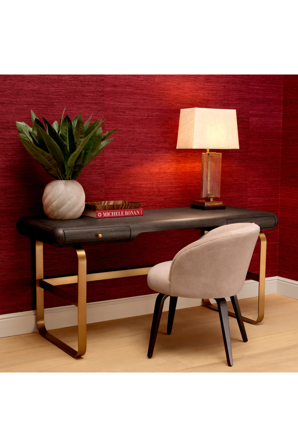 Brown Marquetry Desk Tray | Eichholtz Harvard | Oroa.com