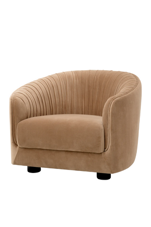 Brown Pleated Lounge Chair | Eichholtz Jameson | Oroa.com