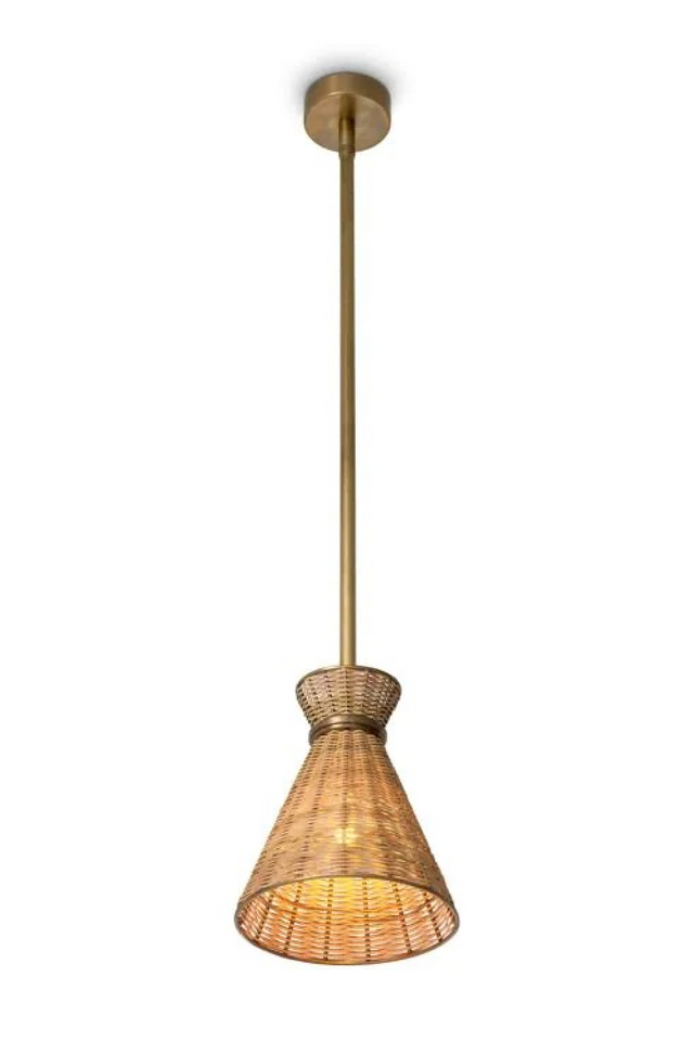 Conical Rattan Pendant Lamp | Eichholtz Kon Tiki | Oroa.com