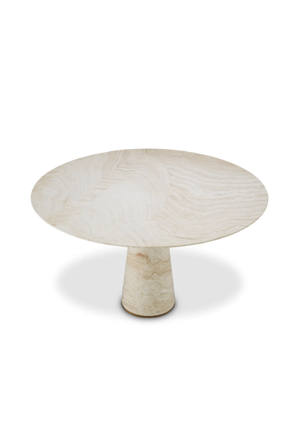 Travertine Pedestal Dining Table | Eichholtz Genova | Oroa.com