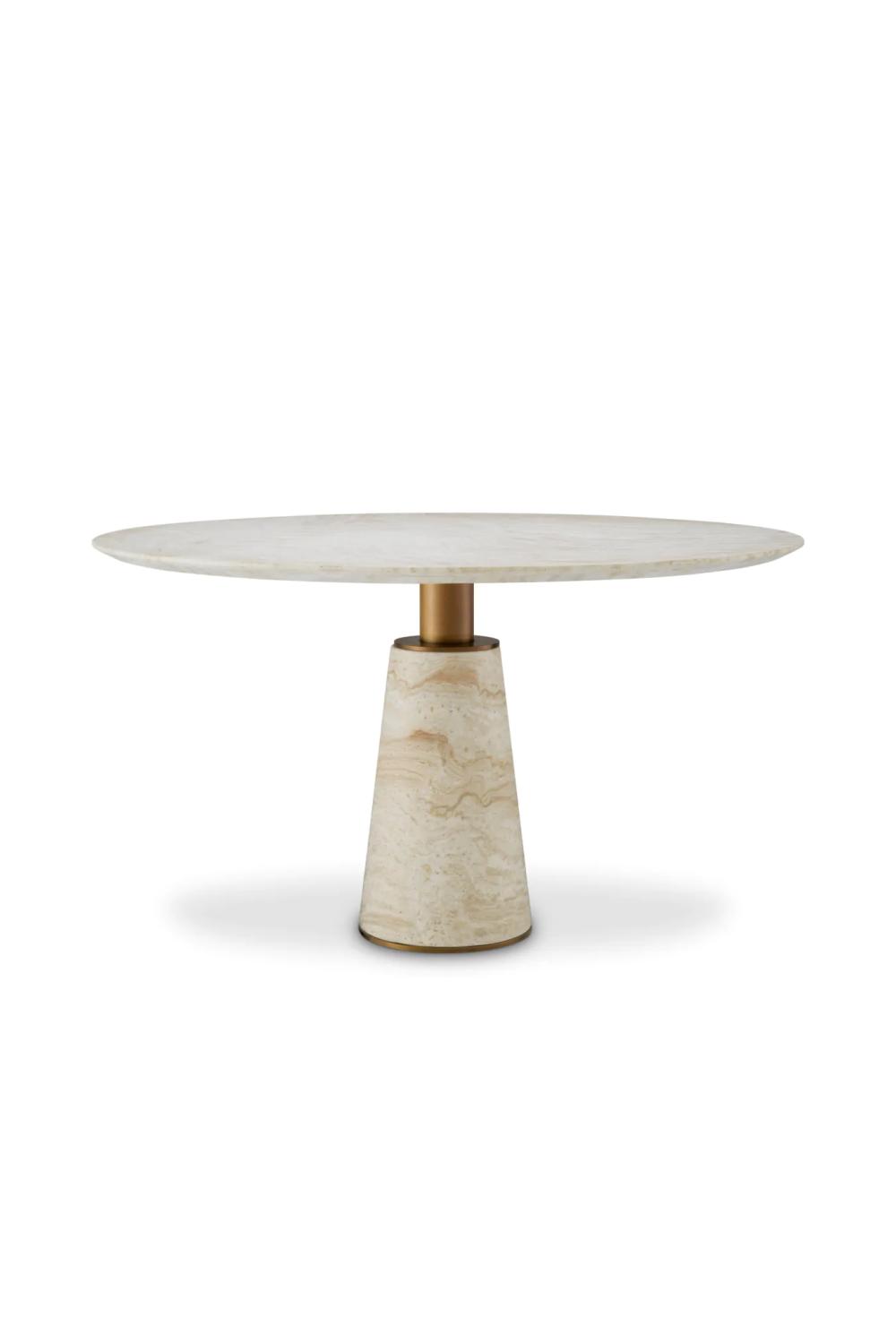 Travertine Pedestal Dining Table | Eichholtz Genova | Oroa.com