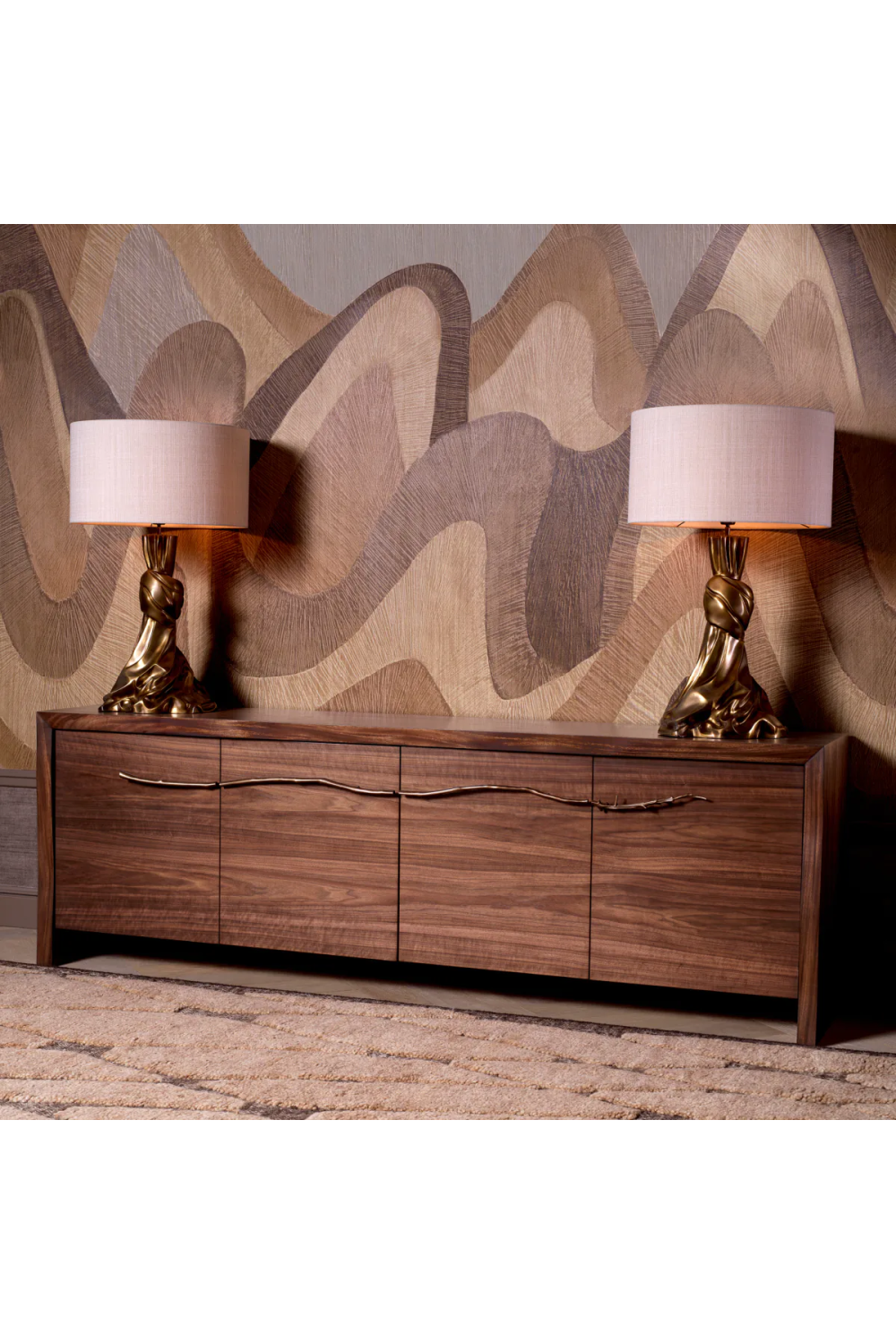 Walnut Veneer 4-Door Dresser | Eichholtz Charford | Oroa.com