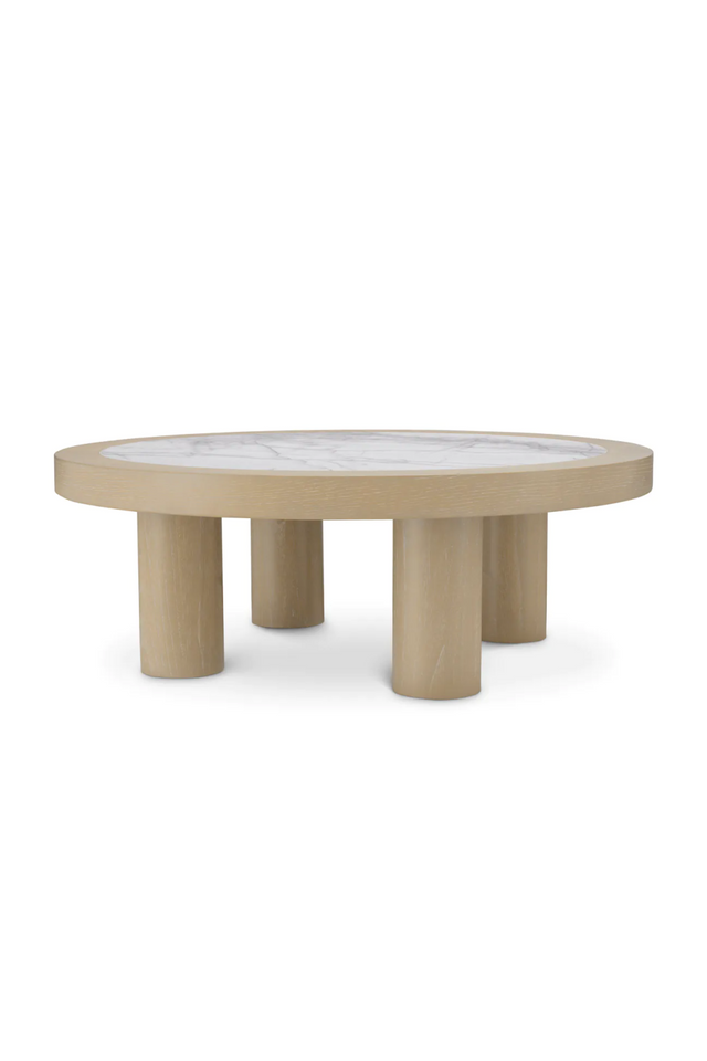 Oak Veneer Marble Coffee Table | Eichholtz Presedio | Oroa.com