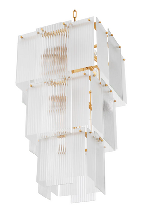 Frosted Glass Tiered Chandelier | Eichholtz Giardano | Oroa.com