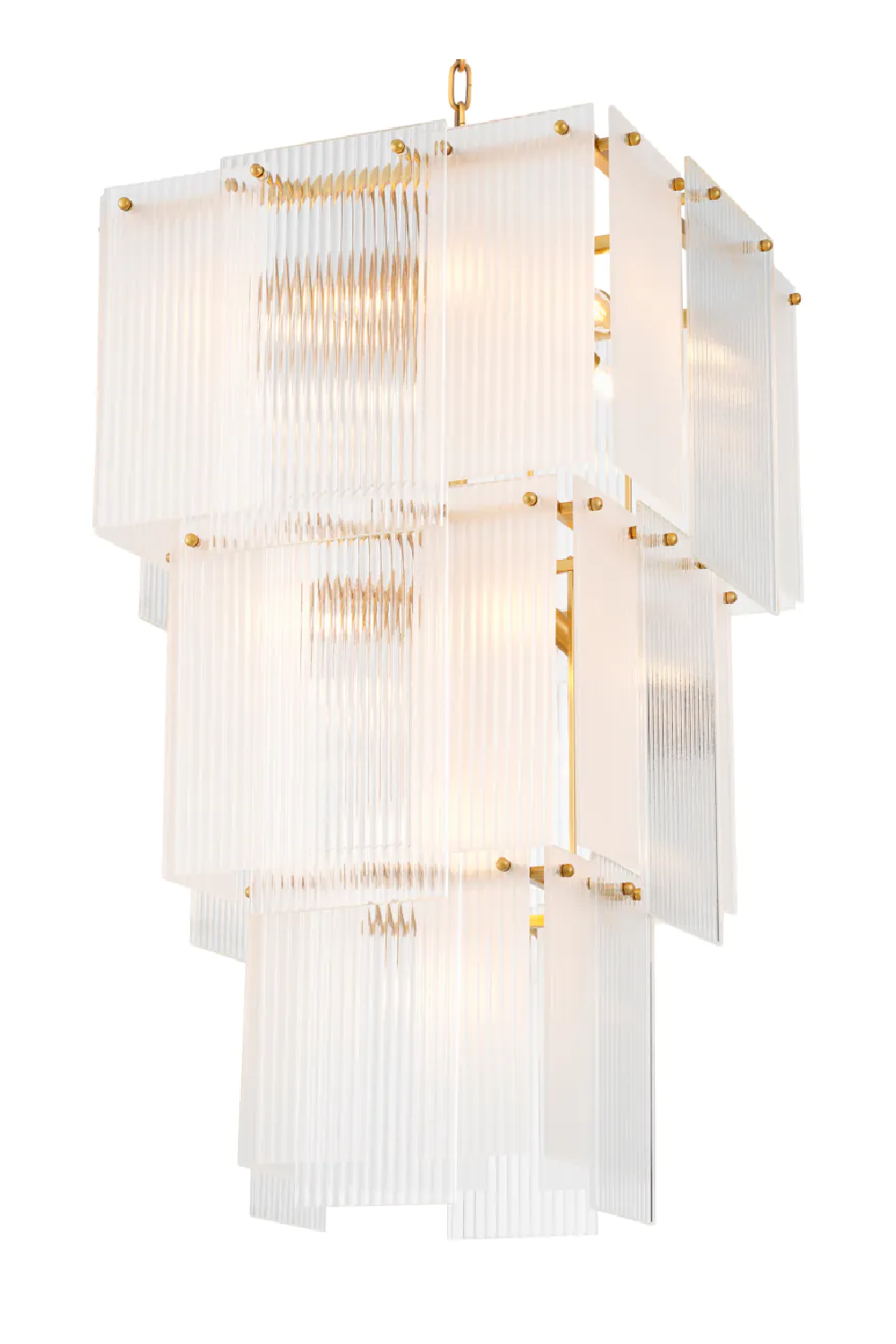 Frosted Glass Tiered Chandelier | Eichholtz Giardano | Oroa.com