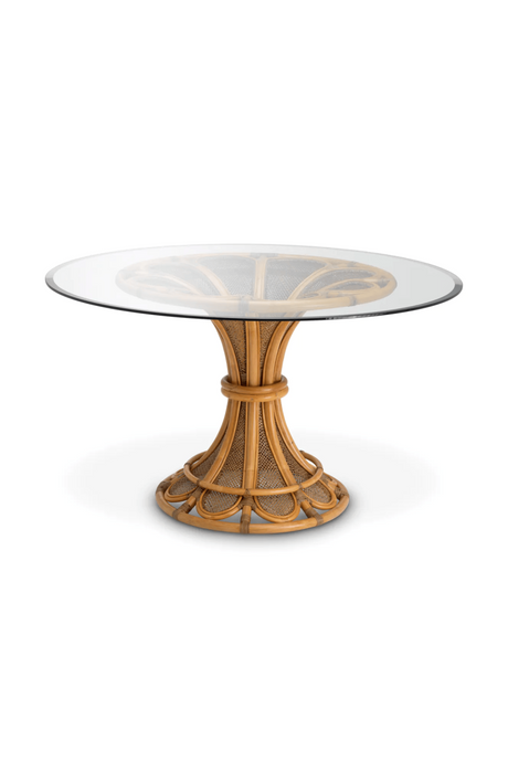 Natural Rattan Pedestal Center Table | Eichholtz Colony | Oroatrade.com