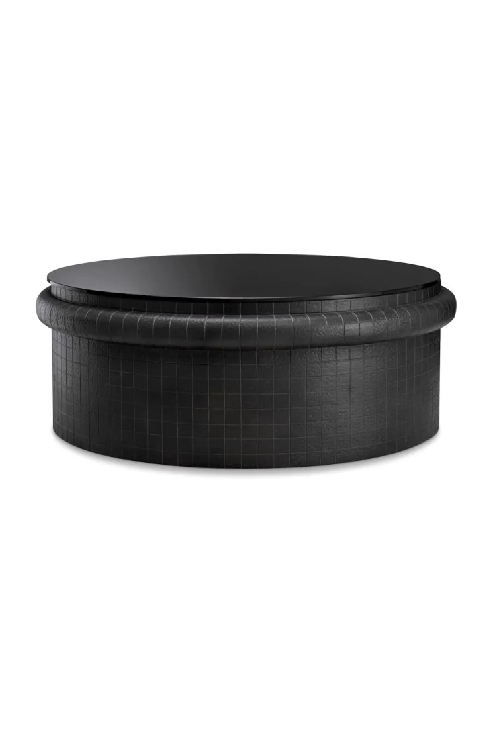 Round Black Glass Coffee Table | Eichholtz Tortugo | Oroa.com