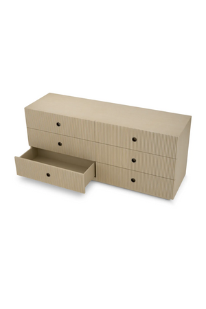 Ribbed Wood 6-Drawer Chest | Eichholtz Dimitrios | Oroa.com