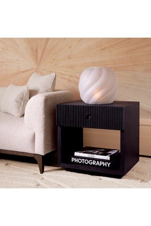 Ribbed Wood 1-Drawer Nightstand | Eichholtz Dimitrios | Oroa.com