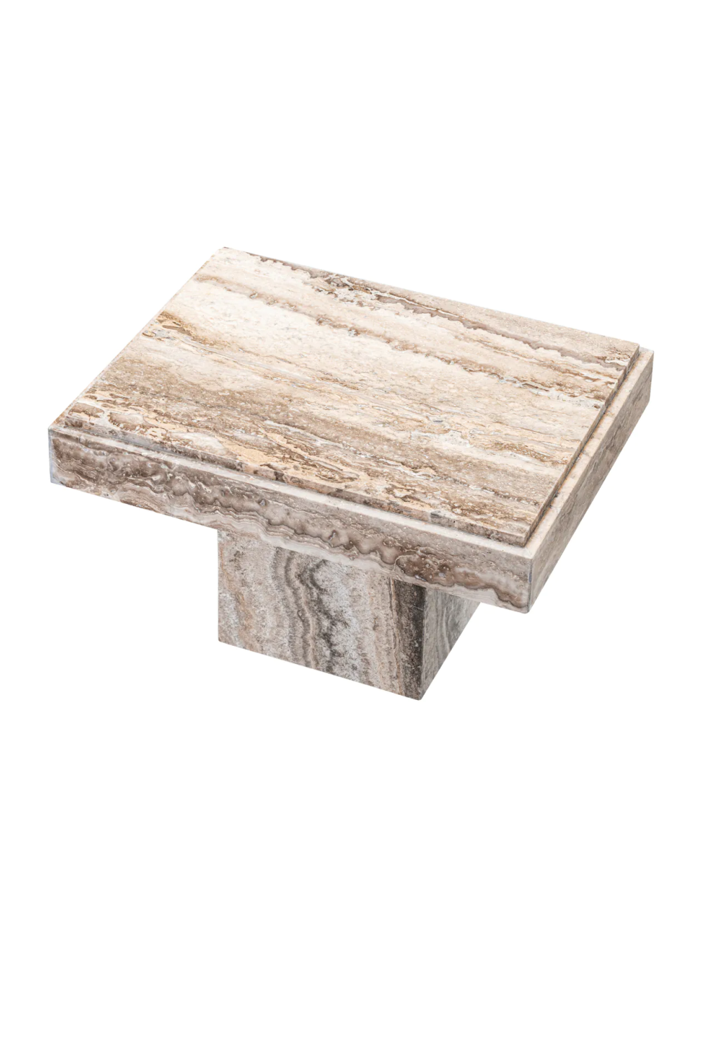 Silver Travertine Rectangular Side Table | Eichholtz Sartoria | Oroa.com
