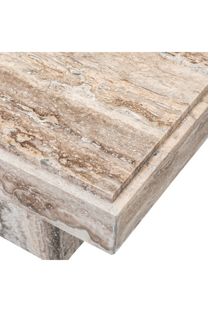 Silver Travertine Rectangular Side Table | Eichholtz Sartoria | Oroa.com