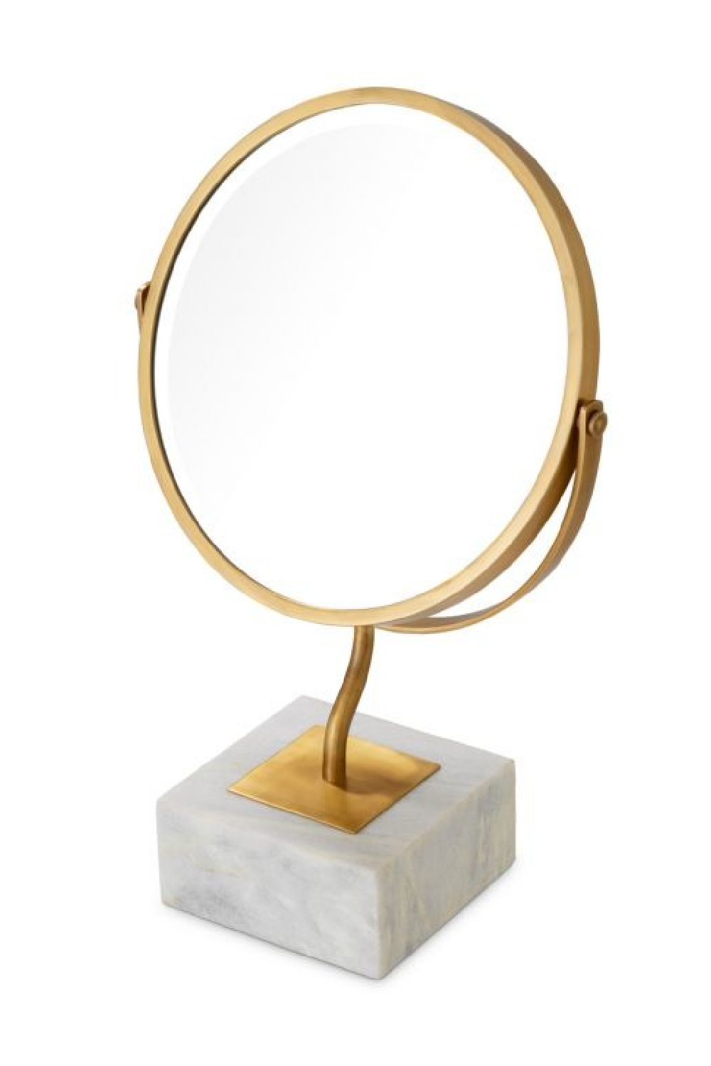 Vintage Brass Round Table Mirror | Eichholtz Jovanni | Oroa.com
