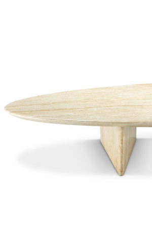 Oval Travertine Outdoor Coffee Table | Eichholtz Aurore | Oroa.com
