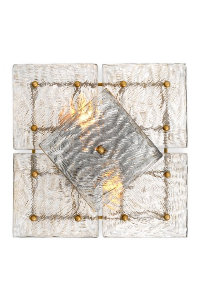 Patterned Glass Panels Wall Lamp | Eichholtz Leonora | Oroa.com