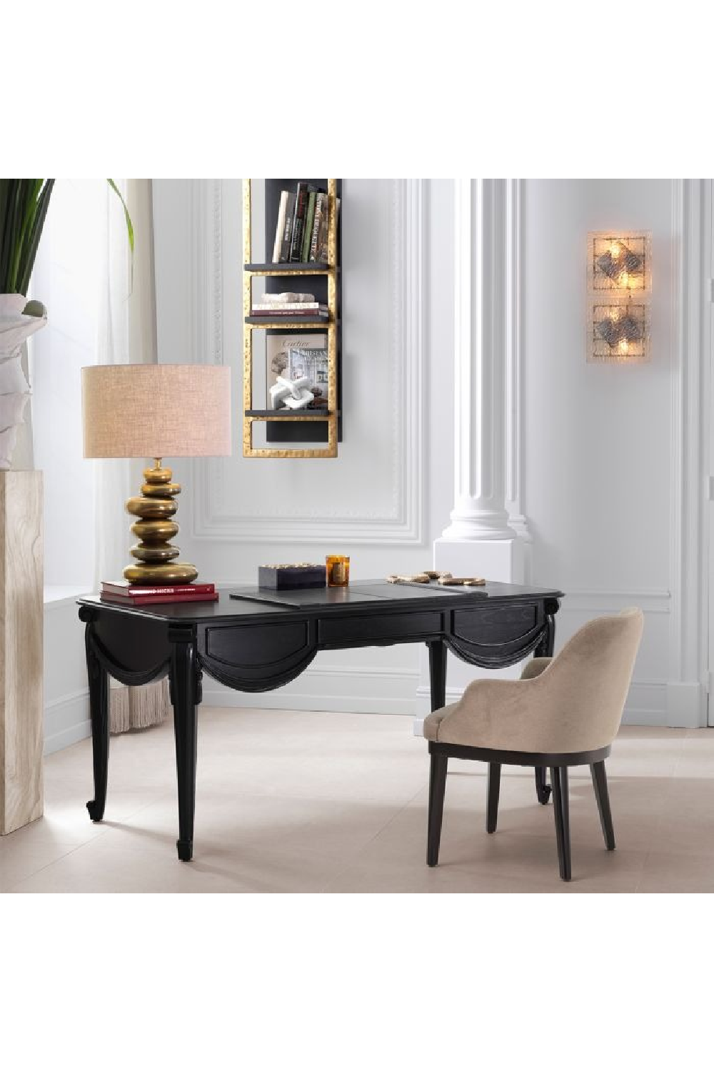 Patterned Glass Panels Wall Lamp | Eichholtz Leonora | Oroa.com